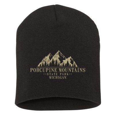 Michigan Porcupine Mountains State Park Short Acrylic Beanie