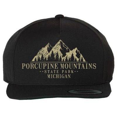 Michigan Porcupine Mountains State Park Wool Snapback Cap