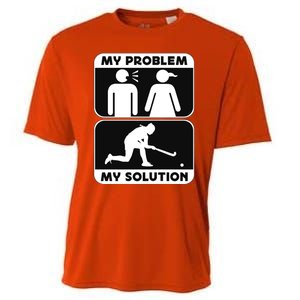 My Problem My Pictogram Mom Loves Hockey Field Hockey Player Gift Cooling Performance Crew T-Shirt