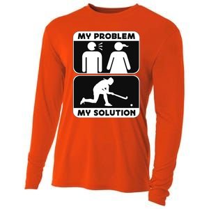 My Problem My Pictogram Mom Loves Hockey Field Hockey Player Gift Cooling Performance Long Sleeve Crew