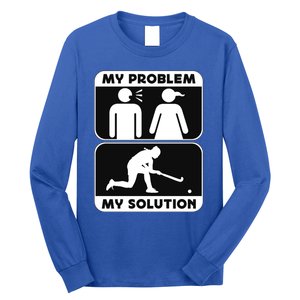 My Problem My Pictogram Mom Loves Hockey Field Hockey Player Gift Long Sleeve Shirt