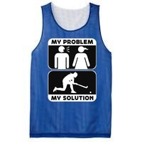 My Problem My Pictogram Mom Loves Hockey Field Hockey Player Gift Mesh Reversible Basketball Jersey Tank