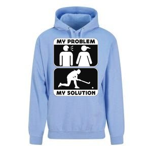 My Problem My Pictogram Mom Loves Hockey Field Hockey Player Gift Unisex Surf Hoodie