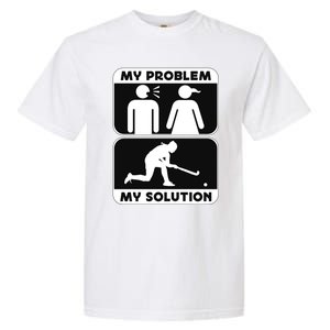 My Problem My Pictogram Mom Loves Hockey Field Hockey Player Gift Garment-Dyed Heavyweight T-Shirt