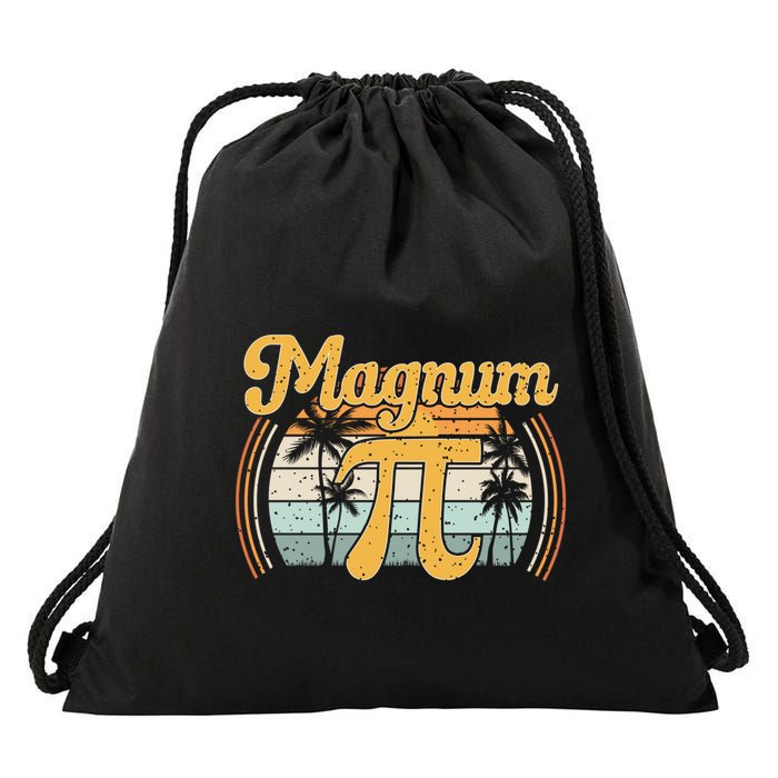 Magnum Pi Math Pi Day Retro Gift Drawstring Bag