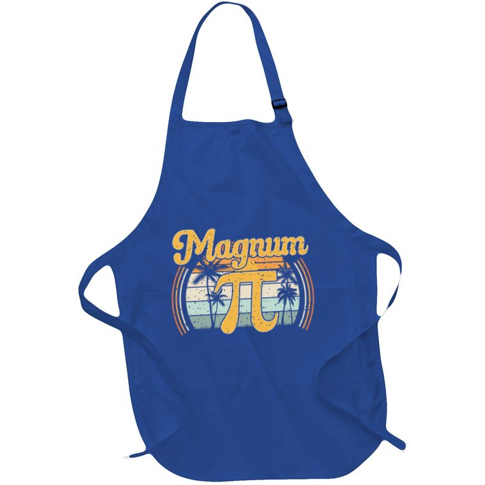 Magnum Pi Math Pi Day Retro Gift Full-Length Apron With Pockets