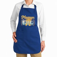 Magnum Pi Math Pi Day Retro Gift Full-Length Apron With Pockets