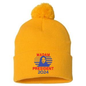 Madam President Pom Pom 12in Knit Beanie