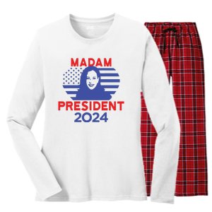 Madam President Women's Long Sleeve Flannel Pajama Set 