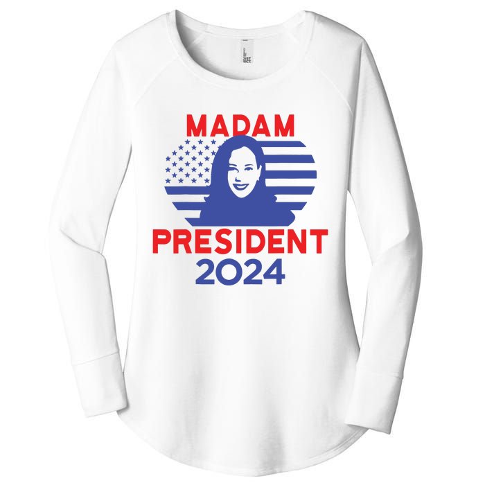 Madam President Women's Perfect Tri Tunic Long Sleeve Shirt