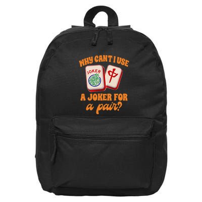 Mahjong Player Mahjong Lover Chinese Mahjong With Mah 16 in Basic Backpack