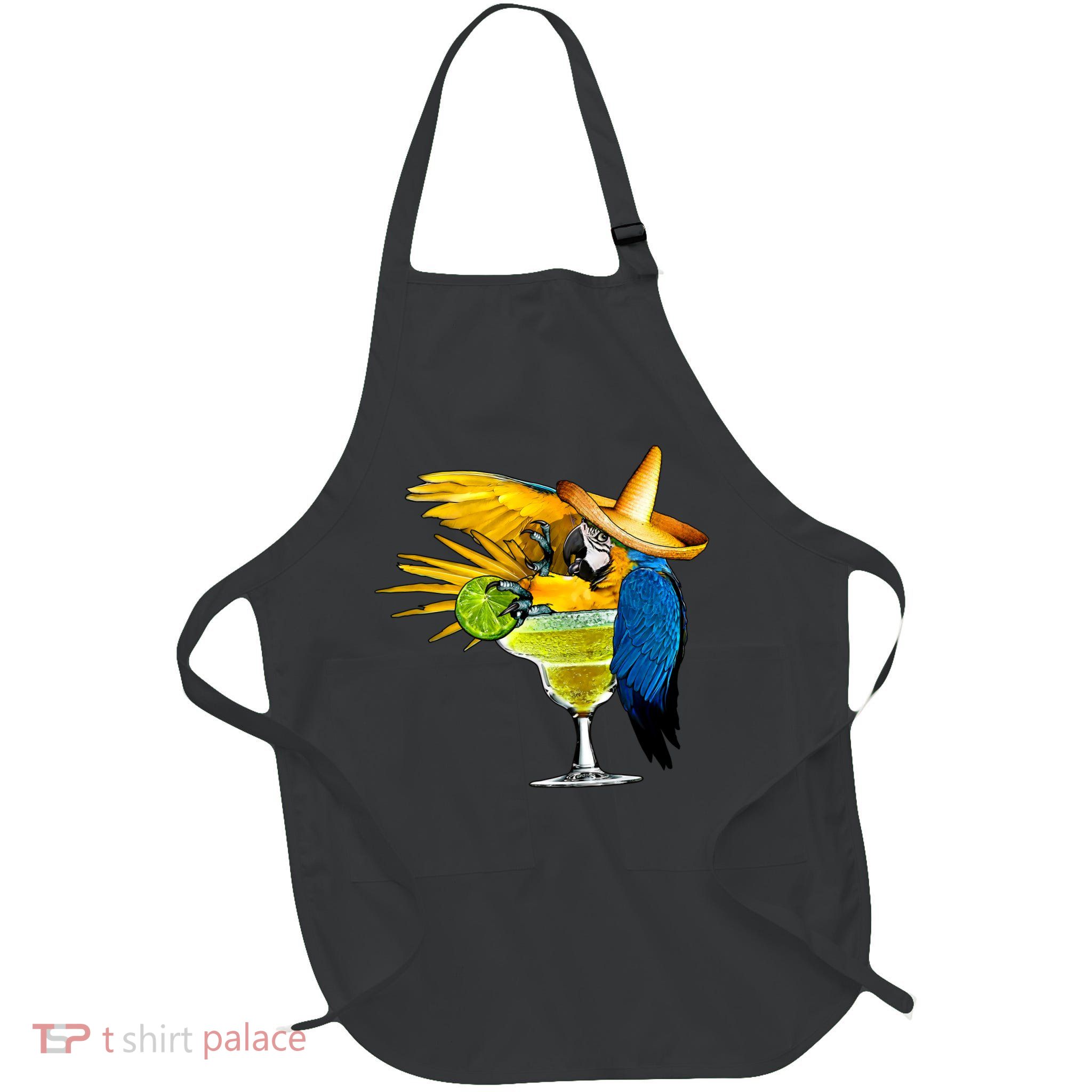 Margarita Parrot Full-Length Apron With Pockets