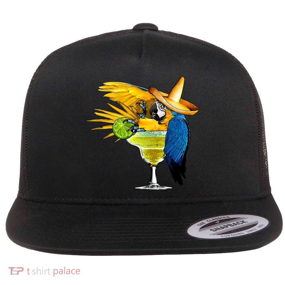 Margarita Parrot Flat Bill Trucker Hat