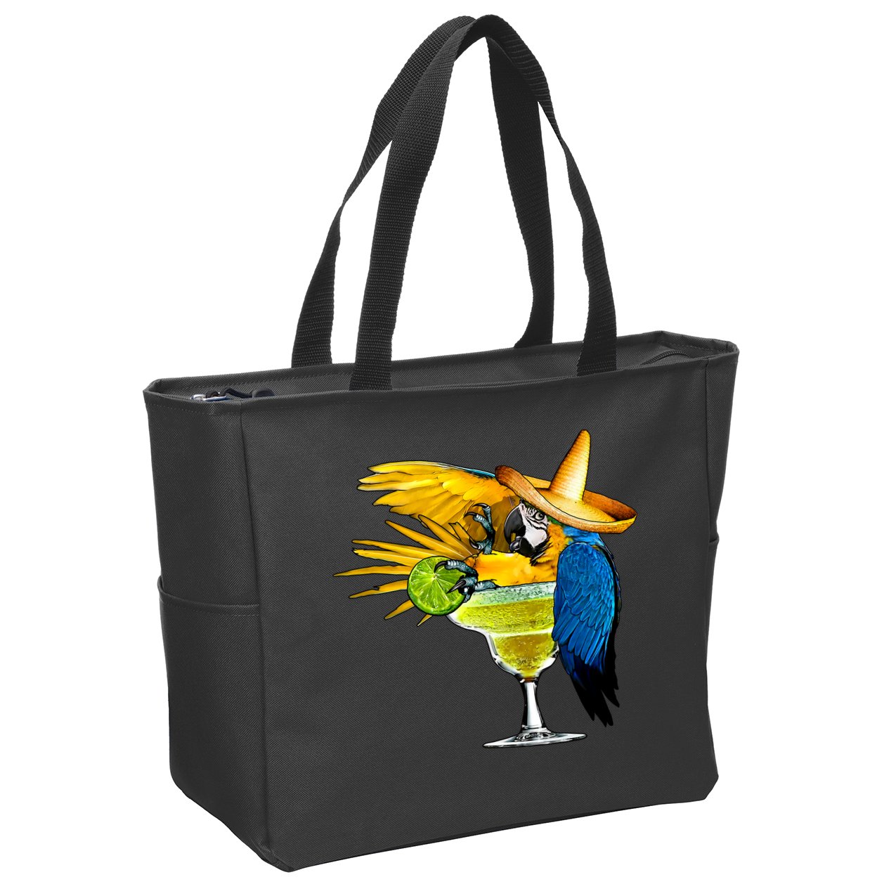 Margarita Parrot Zip Tote Bag