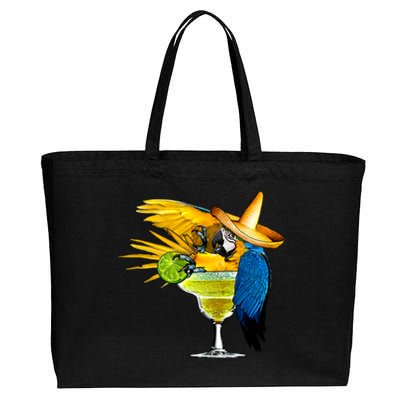 Margarita Parrot Cotton Canvas Jumbo Tote