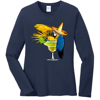 Margarita Parrot Ladies Long Sleeve Shirt