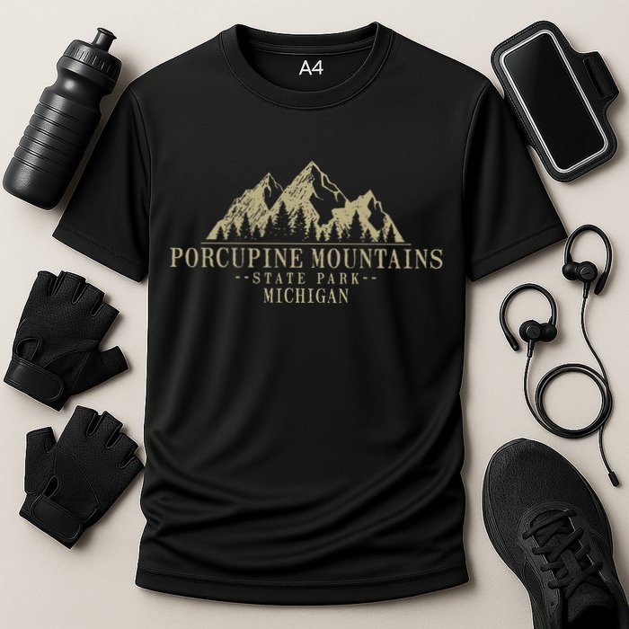 Michigan Porcupine Mountains State Park Cooling Performance Crew T-Shirt