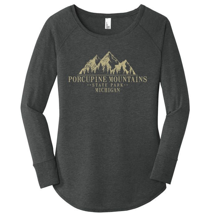 Michigan Porcupine Mountains State Park Women's Perfect Tri Tunic Long Sleeve Shirt