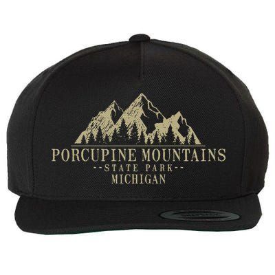 Michigan Porcupine Mountains State Park Wool Snapback Cap