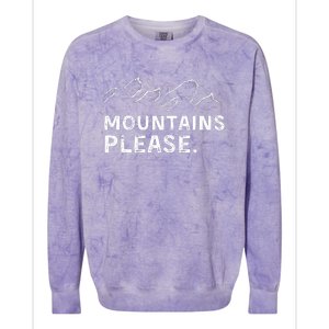 Mountains Please Colorblast Crewneck Sweatshirt