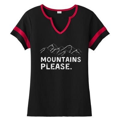 Mountains Please Ladies Halftime Notch Neck Tee