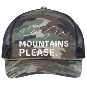 Mountains Please Retro Rope Trucker Hat Cap