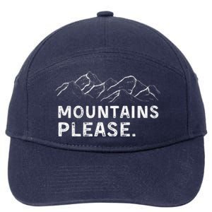 Mountains Please 7-Panel Snapback Hat