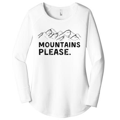 Mountains Please Women's Perfect Tri Tunic Long Sleeve Shirt