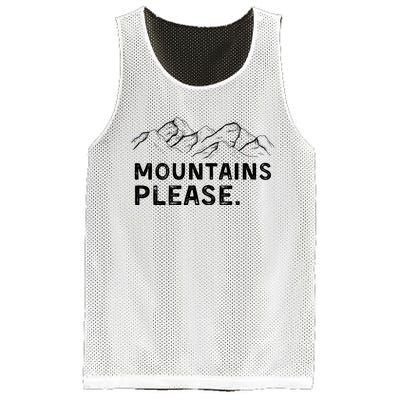 Mountains Please Mesh Reversible Basketball Jersey Tank