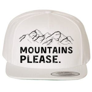 Mountains Please Wool Snapback Cap