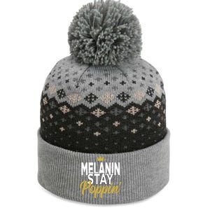 Melanin Poppin' Melanin Rich Drippin Melanin Gift The Baniff Cuffed Pom Beanie