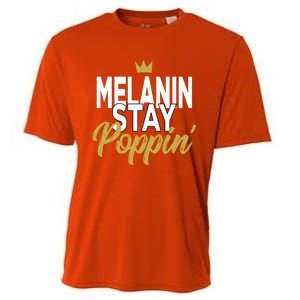 Melanin Poppin' Melanin Rich Drippin Melanin Gift Cooling Performance Crew T-Shirt