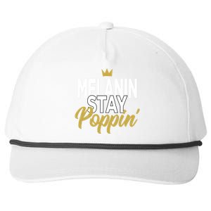 Melanin Poppin' Melanin Rich Drippin Melanin Gift Snapback Five-Panel Rope Hat