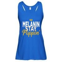 Melanin Poppin' Melanin Rich Drippin Melanin Gift Ladies Essential Flowy Tank