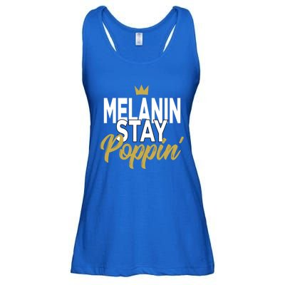 Melanin Poppin' Melanin Rich Drippin Melanin Gift Ladies Essential Flowy Tank