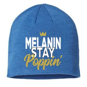 Melanin Poppin' Melanin Rich Drippin Melanin Gift Sustainable Beanie