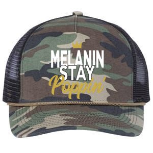 Melanin Poppin' Melanin Rich Drippin Melanin Gift Retro Rope Trucker Hat Cap