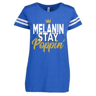 Melanin Poppin' Melanin Rich Drippin Melanin Gift Enza Ladies Jersey Football T-Shirt