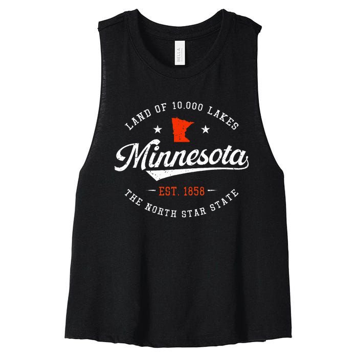 Minnesota Pride Minnesota Lover Love Minnesota Women's Racerback Cropped Tank