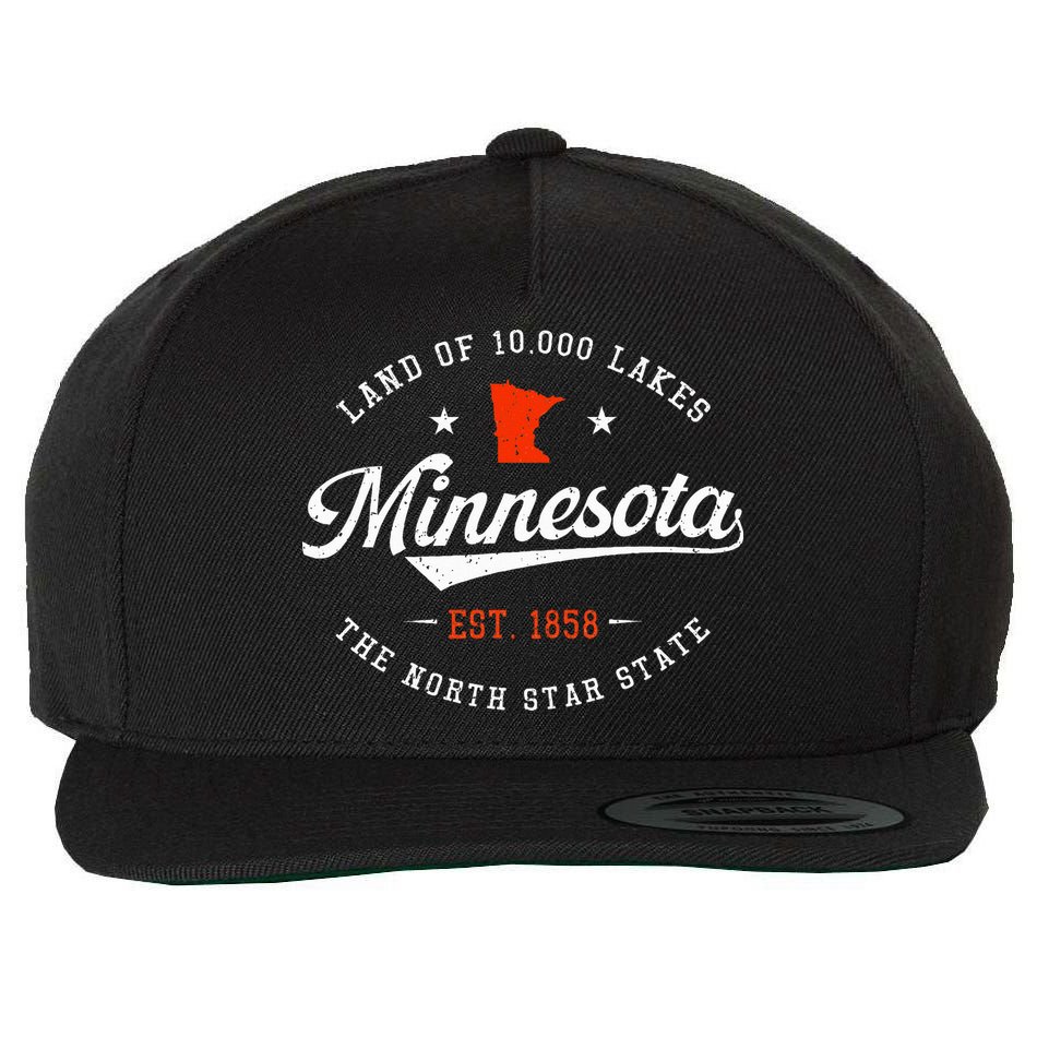 Minnesota Pride Minnesota Lover Love Minnesota Wool Snapback Cap