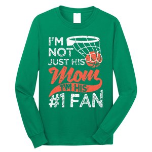 Mother Player Mothers Day Basketball Mom Number One Fan Long Sleeve Shirt