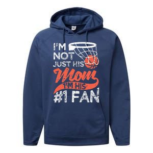 Mother Player Mothers Day Basketball Mom Number One Fan Performance Fleece Hoodie