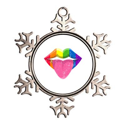 Mouth Pride Month Lgbtq+ Lgbt Lips Meaningful Gift Metallic Star Ornament