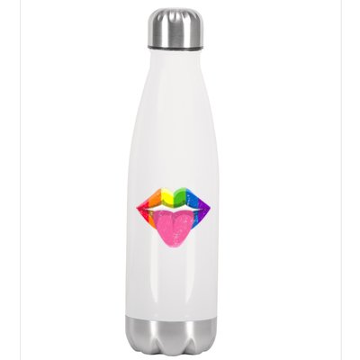 Mouth Pride Month Lgbtq+ Lgbt Lips Meaningful Gift Stainless Steel Insulated Water Bottle