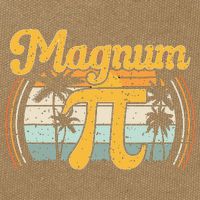 Magnum Pi Math Pi Day Retro math teacher Cotton Canvas Backpack