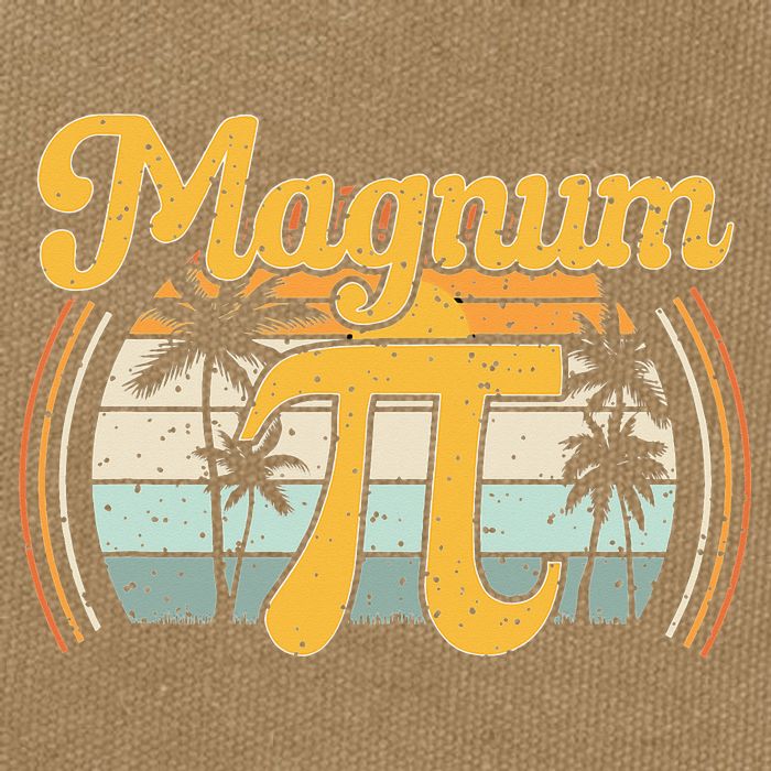 Magnum Pi Math Pi Day Retro math teacher Cotton Canvas Backpack