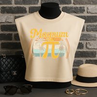 Magnum Pi Math Pi Day Retro math teacher Garment-Dyed Women's Muscle Tee