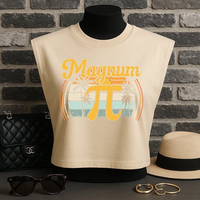 Magnum Pi Math Pi Day Retro math teacher Garment-Dyed Women's Muscle Tee