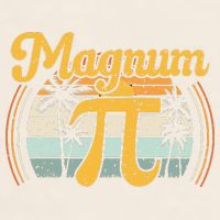 Magnum Pi Math Pi Day Retro math teacher Garment-Dyed Women's Muscle Tee