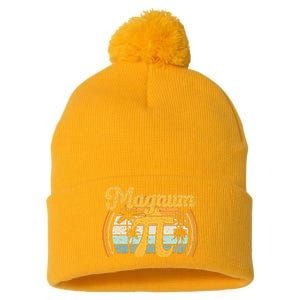 Magnum Pi Math Pi Day Retro math teacher Pom Pom 12in Knit Beanie